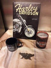  konvolut Harley Davidson Buch+tasse+spardose+gurtschnaller alles top selten
