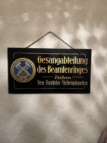 Altes schild aus - glas, zeche