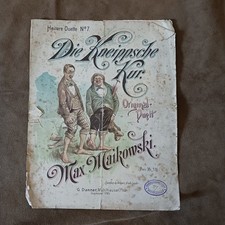 Antike Notenblätter Couplet „Die Kneipsche Kur" Max Maikowski Duett um 1900