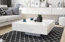 Couchtisch iron 80x80 weiß - iron, cm
