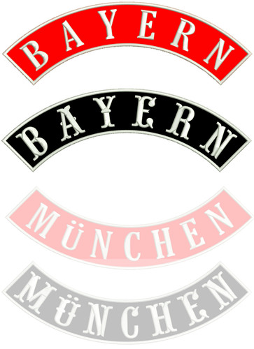 Rückenaufnäher bogen oben - bogen,
