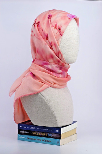Cotton voile hijab mit muster - voile,