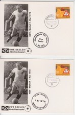 Abschiedsspiel von Uwe Seeler am 1. Mai 1972 in Hamburg [2 Sonderkarten] !!