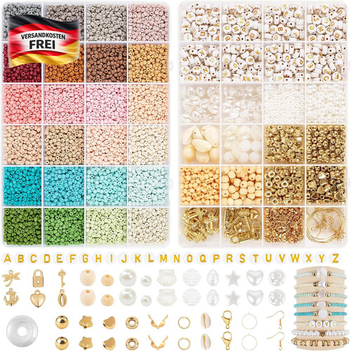 Perlen set für armbänder 3mm - armbänder,