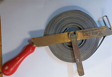 Altes Richter Maßband 50m Bandmaß Messing selten Stahlbandmass Rollmassband