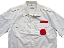 Dienst-Hemd Piloten GREIFF Schulterklappen Klettschild-Halter, weiß, XL 43/44