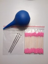 1 x SET Ohrenspritze Ohrspülung 40ml + Edelstahllöffel + Reinigungsstäbchen