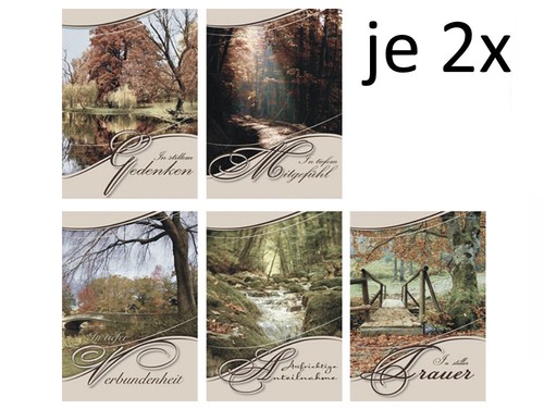 Trauerkarten - 10,