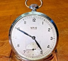Schöne antike Schweizer Taschenuhr Unic mit Unitas 22/12 - funktionstüchtig