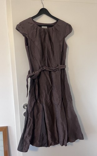 Leinenkleid braun - leinenkleid,