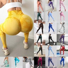 Sport Yoga Leggings Damen High Waist Yogahose Lang Sporthose Fitness Sportleggin