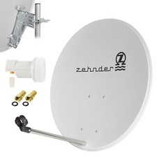 ZEHNDER Digitale SAT Anlage 80cm Satelliten Spiegel Schüssel +Single LNB 0,1dB h
