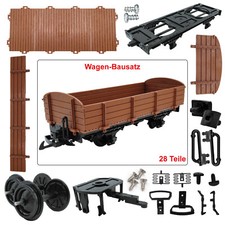 Niederbordwagen braun als modularer Spur-G Modellbausatz für Gartenbahn Zubehör