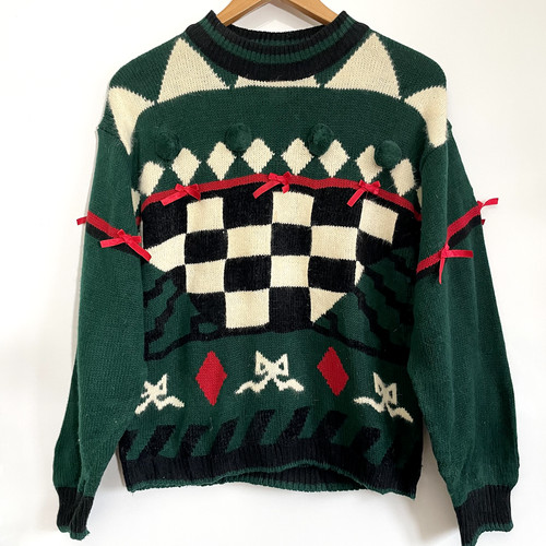 Strick karo pullover efeu - strick,