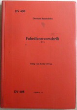 DV 408, Deutsche Bundes - Fahrdienstvorschrift (FV). Inhalt - Verteilungsplan