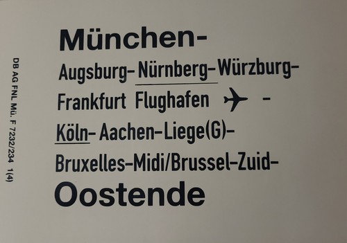Zuglaufschild münchen - zuglaufschild, münchen-