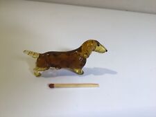 Hundefigur aus Glas mundgeblasen Dackel Teckel Deko