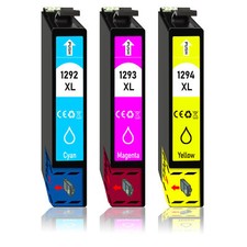 3er Set nur farbig Patronen kompatibel mit Epson WorkForce WF-7525