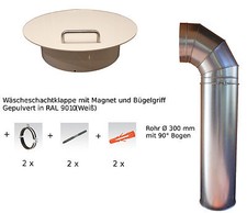 Wäscheabwurfschacht Set  Wäscheschacht komplett mit Tür / Wäscherutsche