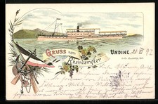 Lithographie Rheindampfer