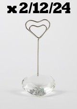 Herz Diamant Tischkartenhalter Platzkartenhalter Namensschild Glas Hochzeit