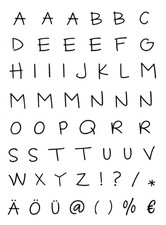 Clear stempel set alphabet - clear,