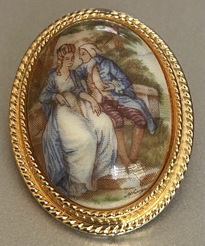 Vintage limoges brosche - limoges,