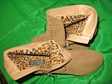 "JU'A" Damen Winterstiefeletten 40 beige, sehr hoher Absatz, weiches Lederimitat