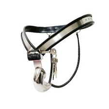 BDSM Stahl Höschen Keuschheitsschloss Doppel Kette Keuschheitsgürtel Penis Käfig