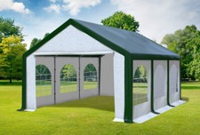 Partyzelt 4x6m grün weiß pvc - weiß,