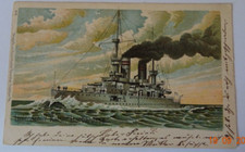 AK Deutsches Linienschiff S.M.S. Kaiser Barbarossa um 1905  U100