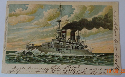 Deutsches linienschiff - ak,