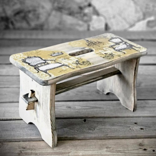 Vintage fußbank 39x21x18 - fußbank,