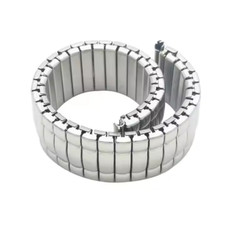 Elastisches Edelstahl  Uhrband:12, 14, 16, 18, 20mm Flex silberfarben goldfarben