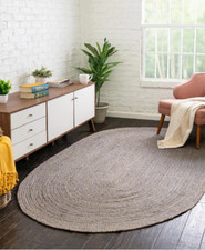 Teppich Jute Oval Natur