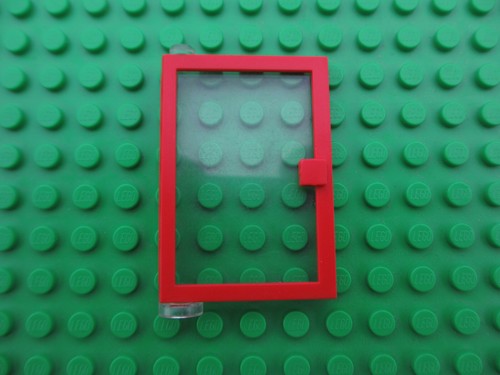 Lego tür rot links - tür, 1x4x5