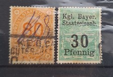Deutschland - Paar Steuermarke/Eisenbahn gebraucht - Bayern