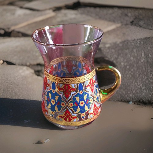 Teeglas aus glas - aus, henkel