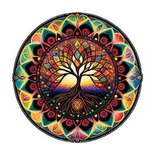 Holzpuzzle A3 Rund Baummuster