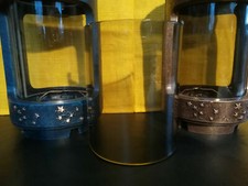 Glasscheibe Grablaterne Mond