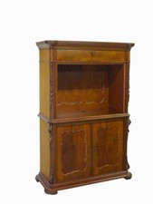 Schreibschrank Sekretär TV-Schrank Antik Louis Philippe um 1870 Nussbaum (11059)