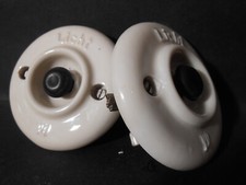 Porzellan Licht Taster Unterputz kein Bakelit rund Schalter Steckdose V&H