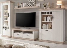 Wohnwand Schrankwand weiß