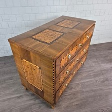 25879 Kommode Empire 1800 Nussbaum und Wurzelholz furniert Antik