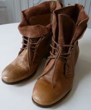 Halbstiefel Stiefeletten Echtleder HUB 36 mittelbraun