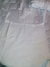 DDR Servierschürze Dienstmädchen weiß Baumwolle Stickerei Hausfrau Magd Sorben