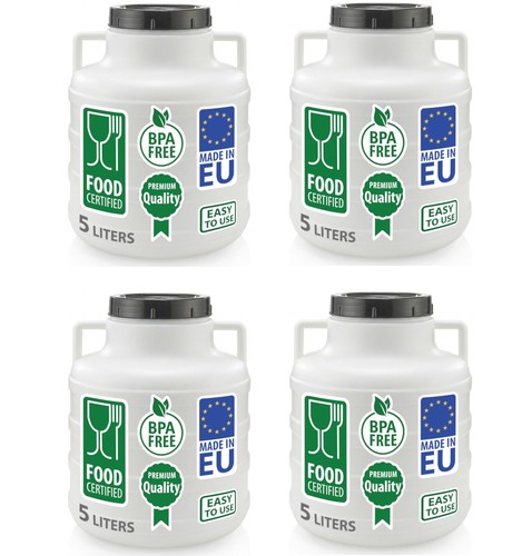 4er set weithalsfass - 4er, liter