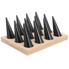 1 Set Holzring Show Regal Ring Display Stand Wood Schmuck Display Stand