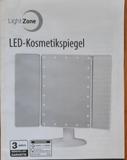Kosmetikspiegel LED Beleuchtung Schminkspiegel 3 teilig klappbar Touch Schalter
