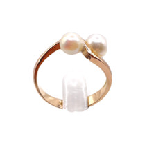 Ring mit Perlen 14K 585er Rosegold Gr.: 57